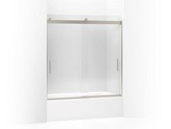 61-9/16 x 59-5/8 in. Frameless Sliding Shower Door in Anodized Brushed Nickel