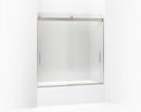 KOHLER Anodized Brushed Nickel 61-9/16 x 59-5/8 in. Frameless Sliding Shower Door