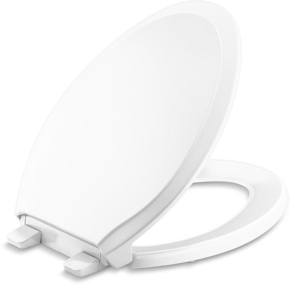KOHLER White Elongated Closed Front Toilet Seat 