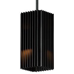 12W 1-Light Integrated LED Outdoor Pendant in Black