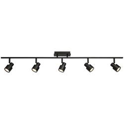 5.5W 5-Light LED Track Lighting in Matte Black