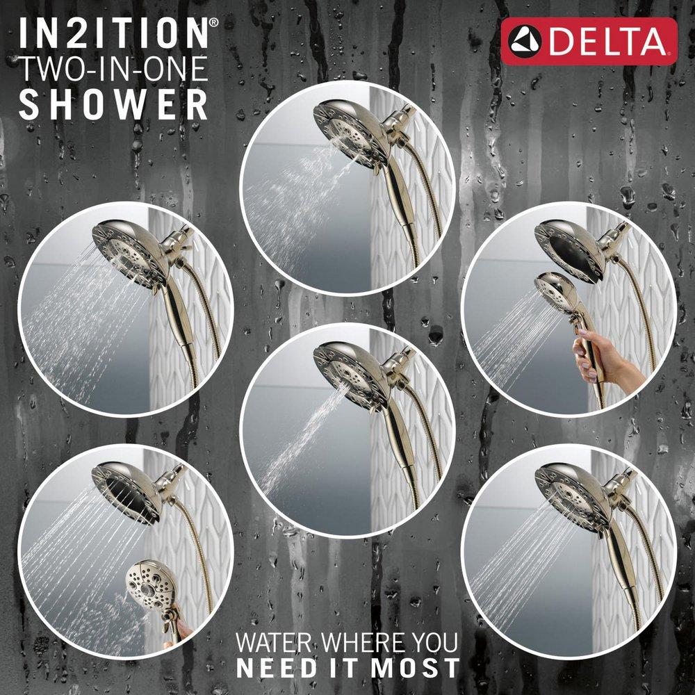 Delta Faucet Lumicoat Polished Nickel Multi Function Hand Shower 