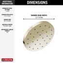 Delta Faucet Polished Nickel Single Function Rain Showerhead 