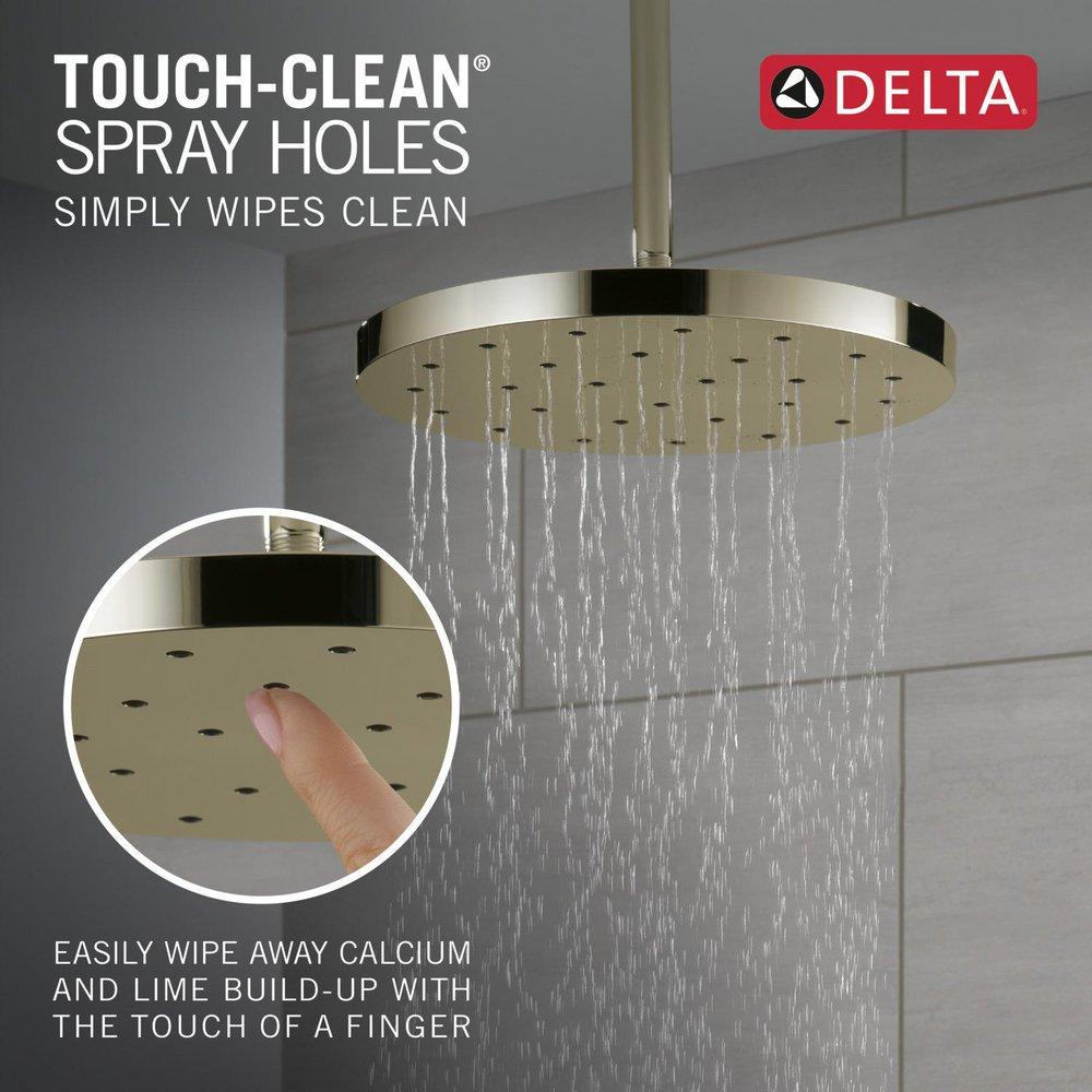 Delta Faucet Polished Nickel Single Function Rain Showerhead 