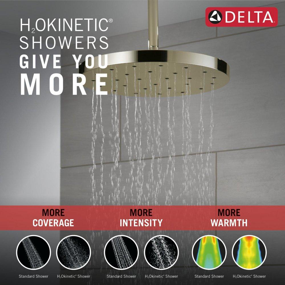 Delta Faucet Polished Nickel Single Function Rain Showerhead 