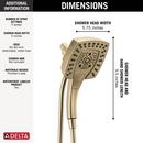 Delta Faucet Lumicoat Champagne Bronze Multi Function Hand Shower 