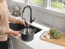 Single Handle Pull Down Kitchen Faucet in Matte Black 