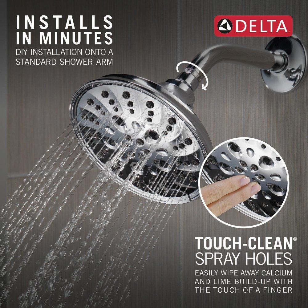 Delta Faucet Lumicoat Chrome Multi Function Showerhead 