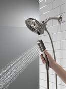 Delta Faucet Lumicoat Black Stainless Multi Function Showerhead 