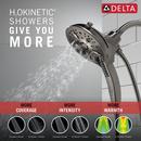 Delta Faucet Lumicoat Black Stainless Multi Function Showerhead 