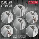 Delta Faucet Lumicoat Black Stainless Multi Function Showerhead 