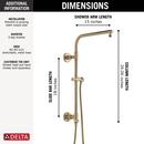 Delta Faucet Lumicoat Champagne Bronze 26-1/16 in. Shower Rail 