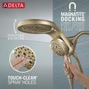 Delta Faucet Lumicoat Champagne Bronze Multi Function Showerhead 