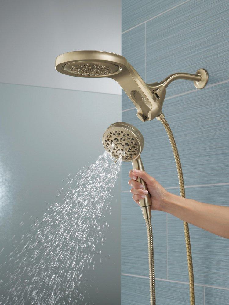DELTA UNIVERSAL SHOWERING COMPONENTS HYDRORAIN H2OKINETIC 5-SETTING TWO-IN-ONE SHOWER HEAD 