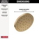 Delta Faucet Brilliance Champagne Bronze Single Function Showerhead 