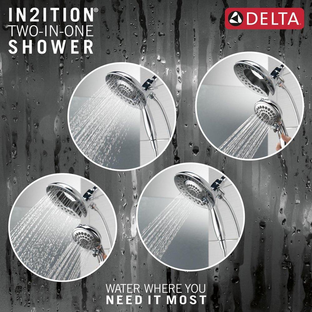 Delta Faucet Lumicoat Chrome Multi Function Showerhead 