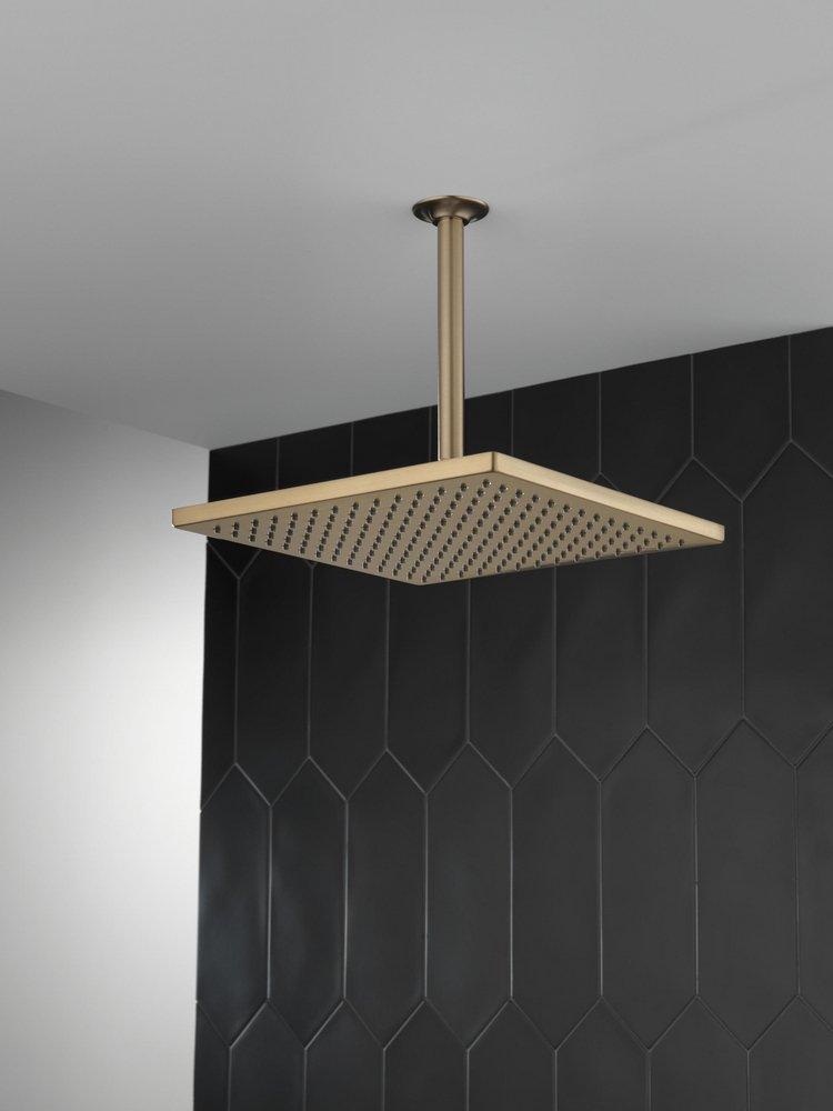 Delta Faucet Lumicoat Champagne Bronze Single Function Rain Showerhead 