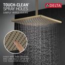 Delta Faucet Lumicoat Champagne Bronze Single Function Rain Showerhead 