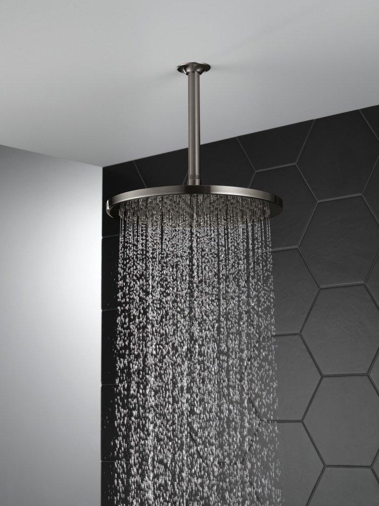 Delta Faucet Lumicoat Black Stainless Single Function Showerhead 