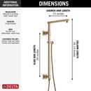 Delta Faucet Lumicoat Champagne Bronze 34-1/8 in. Shower Rail 