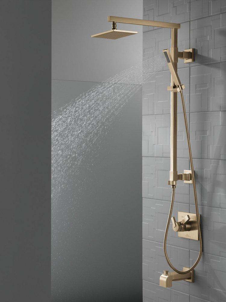 26 in Shower Rail in Lumicoat Champagne Bronze 
