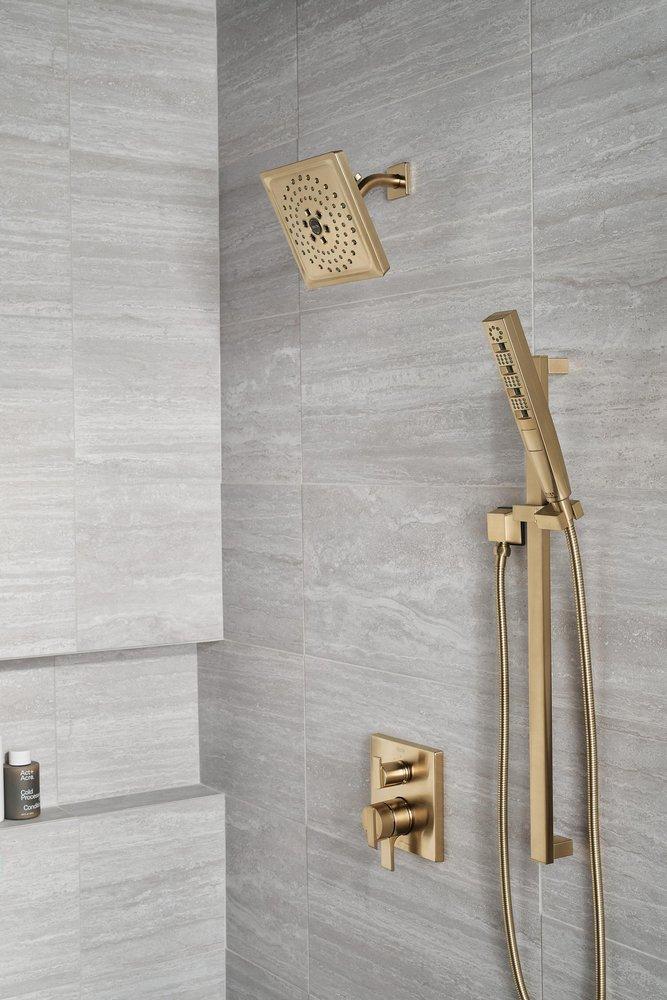 DELTA UNIVERSAL SHOWERING COMPONENTS H2OKINETIC 3-SETTING RAINCAN SHOWER HEAD 