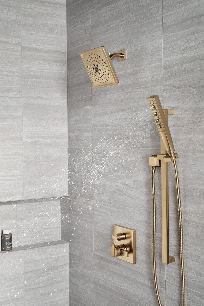 DELTA UNIVERSAL SHOWERING COMPONENTS H2OKINETIC 3-SETTING RAINCAN SHOWER HEAD 