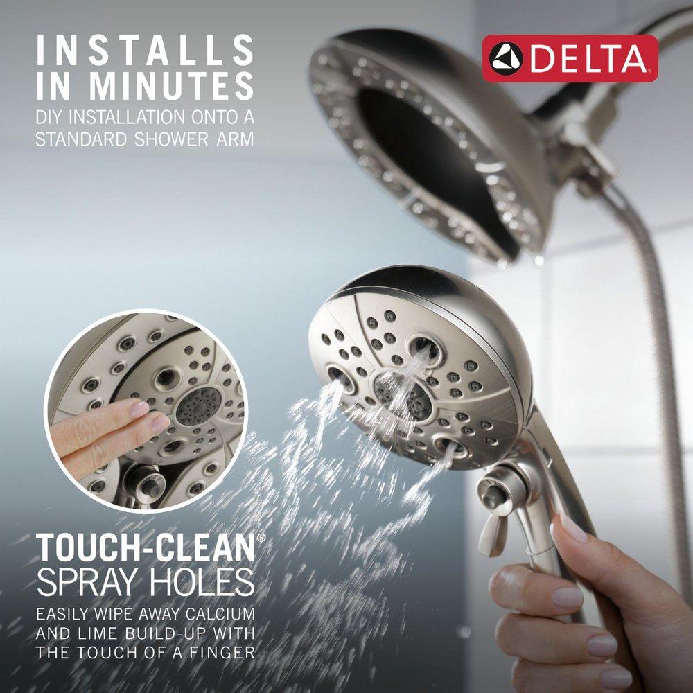 Delta Faucet Lumicoat Stainless Multi Function Hand Shower 