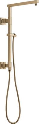 18 in. Shower Rail with Hose in Lumicoat Champagne Bronze