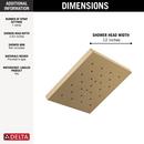 Delta Faucet Lumicoat Champagne Bronze Single Function Showerhead 