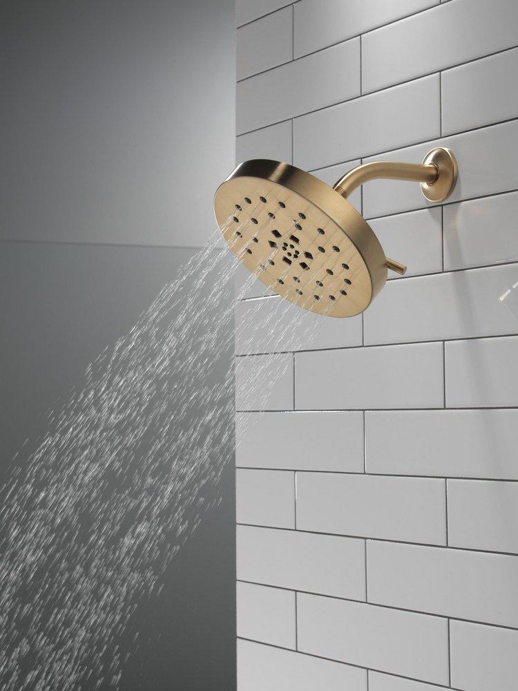 Delta Faucet Brilliance Champagne Bronze Multi Function H2Okinetic&reg; PowerDrench&trade; Spray, Massage, H2Okinetic&reg; UltraSoak&trade; Spray and Pause Showerhead 
