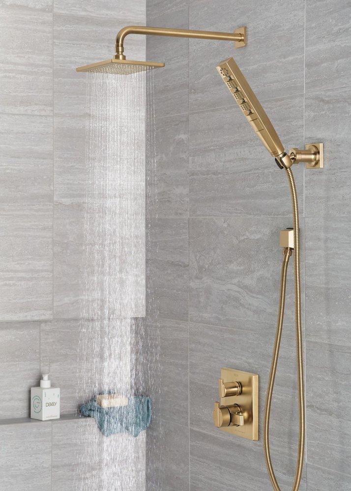 Square Wall Elbow for Hand Shower in Lumicoat&reg; Champagne Bronze 