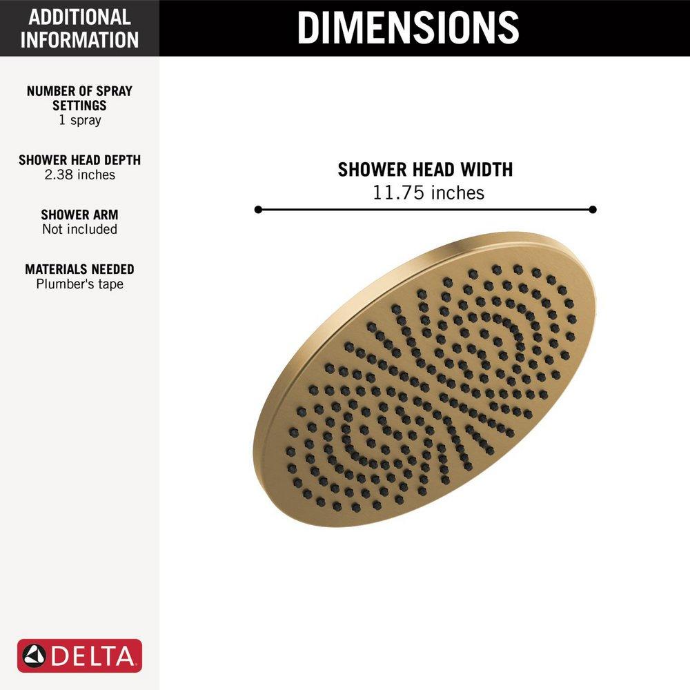 Delta Faucet Brilliance Champagne Bronze Single Function Showerhead 