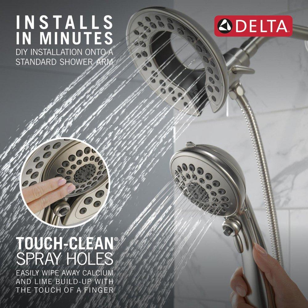 Delta Faucet Lumicoat Stainless Multi Function Showerhead 