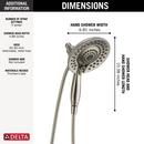 Delta Faucet Lumicoat Stainless Multi Function Showerhead 