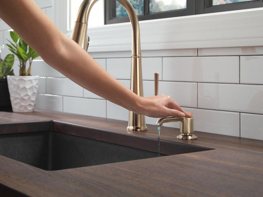 Delta Faucet Lumicoat Champagne Bronze 2-5/8 in. 13 oz. Kitchen Soap Dispenser 