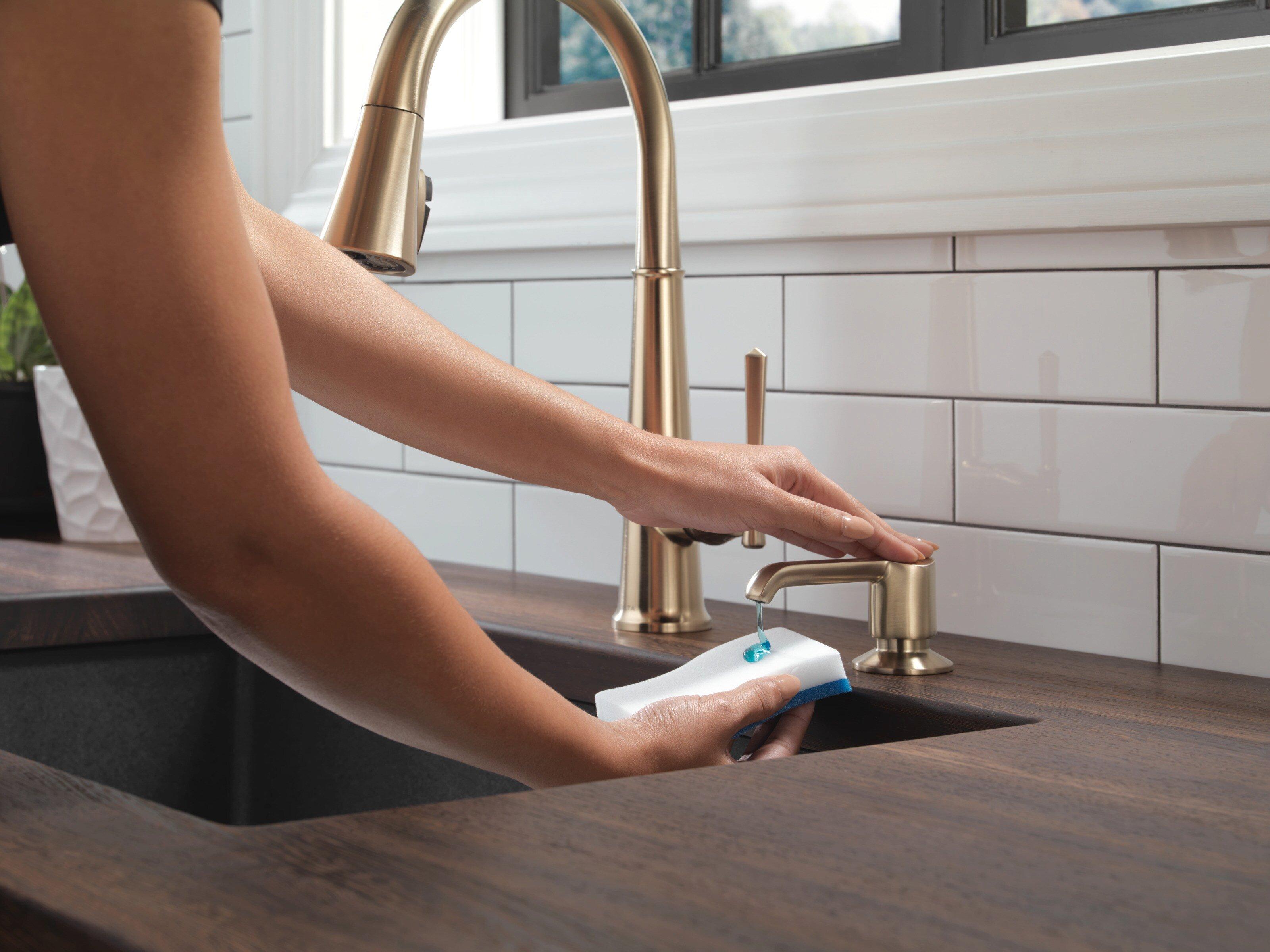 Delta Faucet Lumicoat Champagne Bronze 2-5/8 in. 13 oz. Kitchen Soap Dispenser 