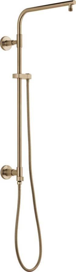 26 in. Shower Rail with Hose in Lumicoat Champagne Bronze