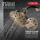 DELTA UNIVERSAL SHOWERING COMPONENTS H2OKINETIC 5-SETTING TRADITIONAL RAINCAN SHOWER HEAD 