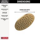 DELTA UNIVERSAL SHOWERING COMPONENTS SINGLE-SETTING METAL RAINCAN SHOWER HEAD 