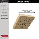 Delta Faucet Lumicoat Champagne Bronze Multi Function Showerhead 