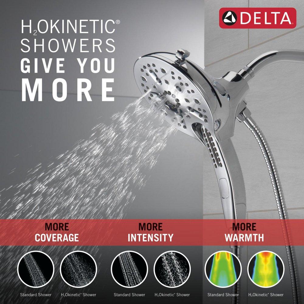 Delta Faucet Lumicoat Chrome Multi Function Showerhead 