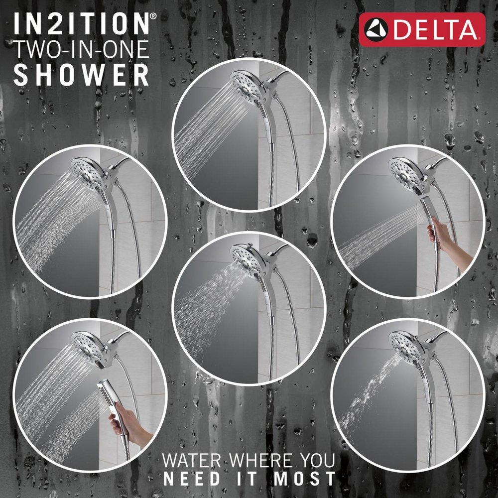 Delta Faucet Lumicoat Chrome Multi Function Showerhead 