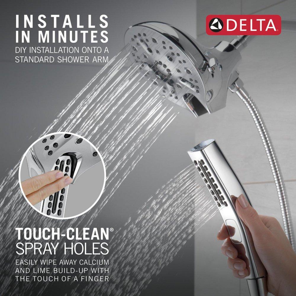 Delta Faucet Lumicoat Chrome Multi Function Showerhead 