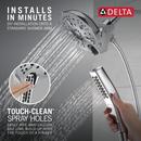 Delta Faucet Lumicoat Chrome Multi Function Showerhead 