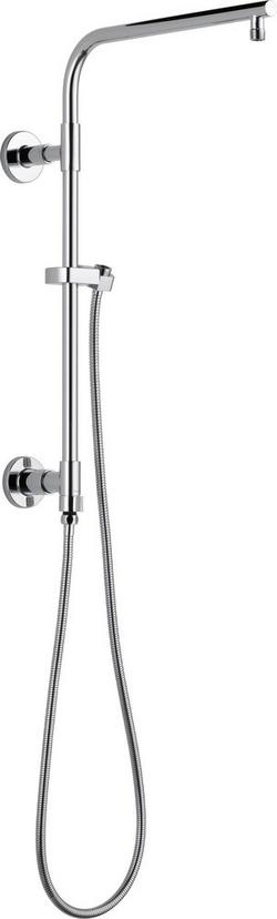 18 in. Shower Rail with Hose in Lumicoat Chrome