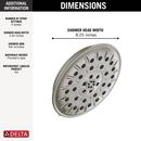 Delta Faucet Lumicoat Stainless Multi Function Showerhead 
