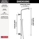 Delta Faucet Lumicoat Chrome 34-1/16 in. Shower Rail 