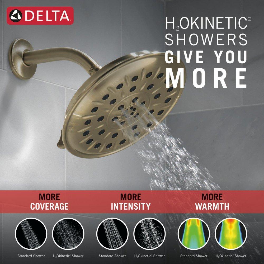 Delta Faucet Lumicoat Champagne Bronze Multi Function Showerhead 
