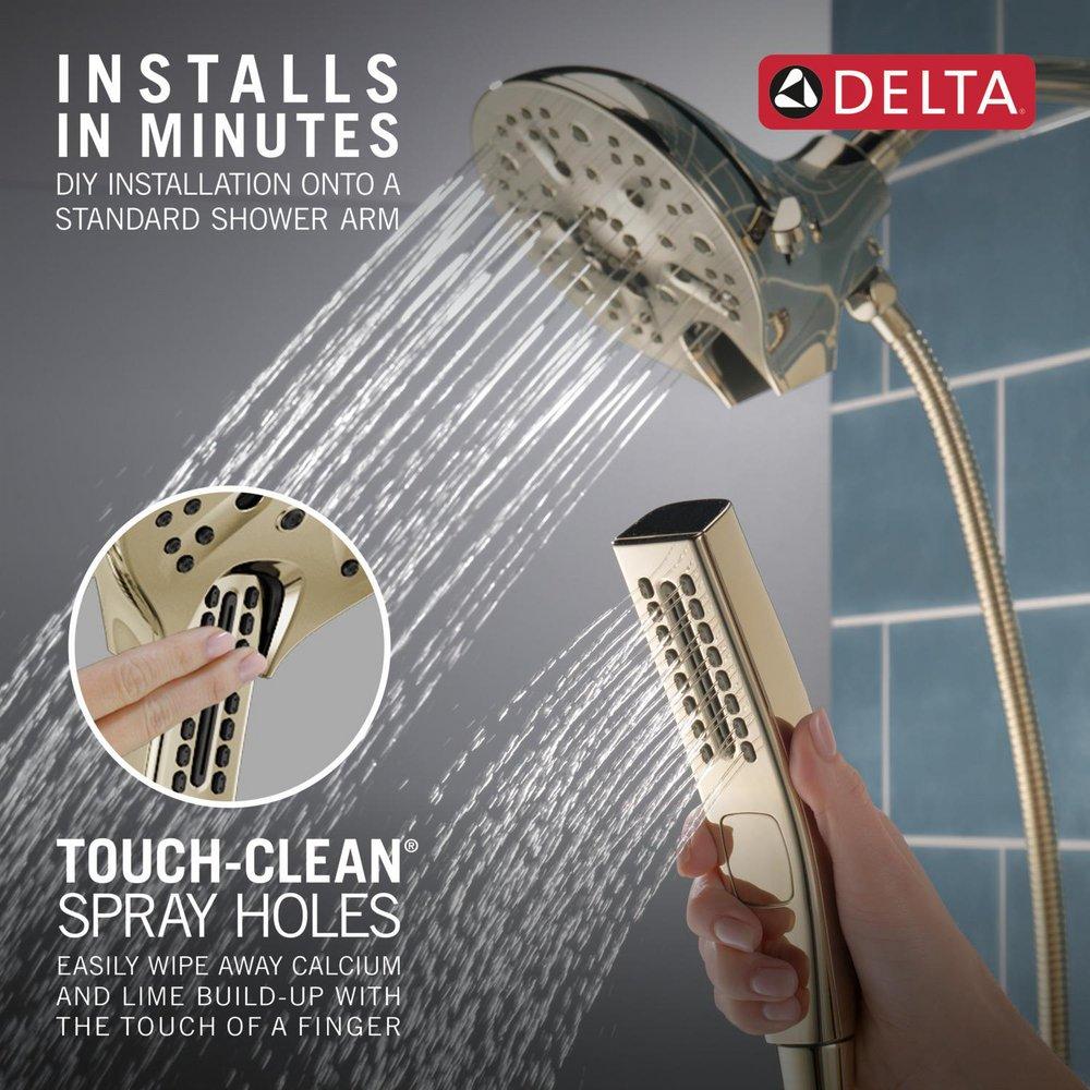 Delta Faucet Lumicoat Polished Nickel Multi Function Hand Shower 